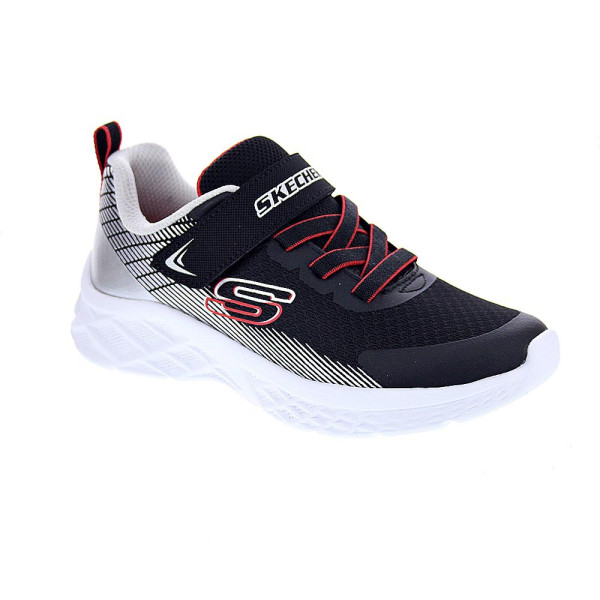 Zapatillas Skechers zapatos Niño modelo Microspec II Zovrix Negro Velcro
