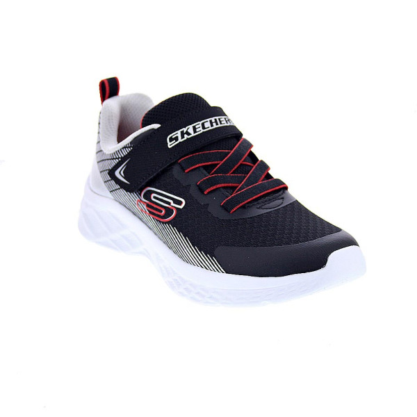 Zapatillas Skechers zapatos Niño modelo Microspec II Zovrix Negro Velcro