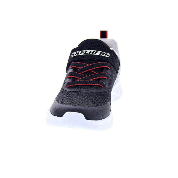 Zapatillas Skechers zapatos Niño modelo Microspec II Zovrix Negro Velcro