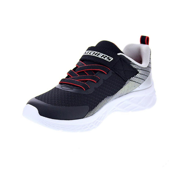 Zapatillas Skechers zapatos Niño modelo Microspec II Zovrix Negro Velcro