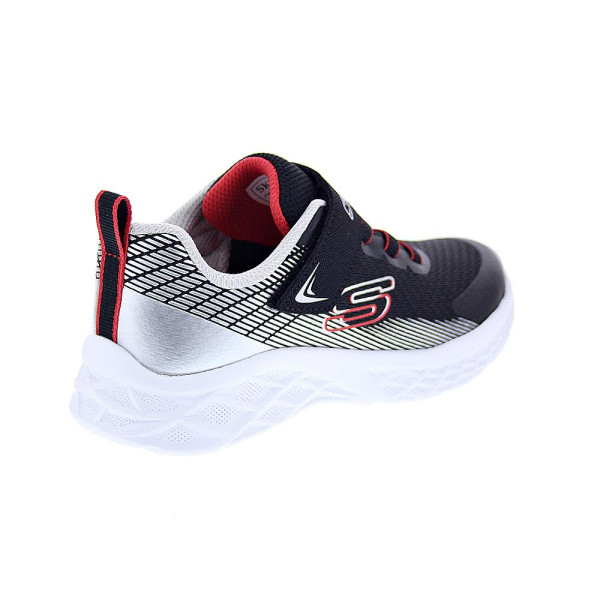 Zapatillas Skechers zapatos Niño modelo Microspec II Zovrix Negro Velcro