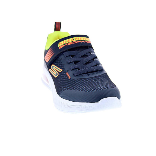 Zapatillas Skechers zapatos Niño modelo Microspec Max Advance Azul Velcro