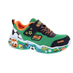 Zapatillas Skechers zapatos Niño modelo Play Scene Verde Velcro 2