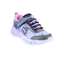 Zapatillas Skechers zapatos Niña modelo Luces Infinite Heart Jewels Azul Velcro