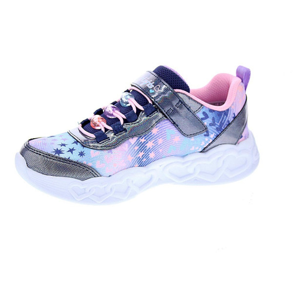 Zapatillas Skechers zapatos Niña modelo Luces Infinite Heart Jewels Azul Velcro