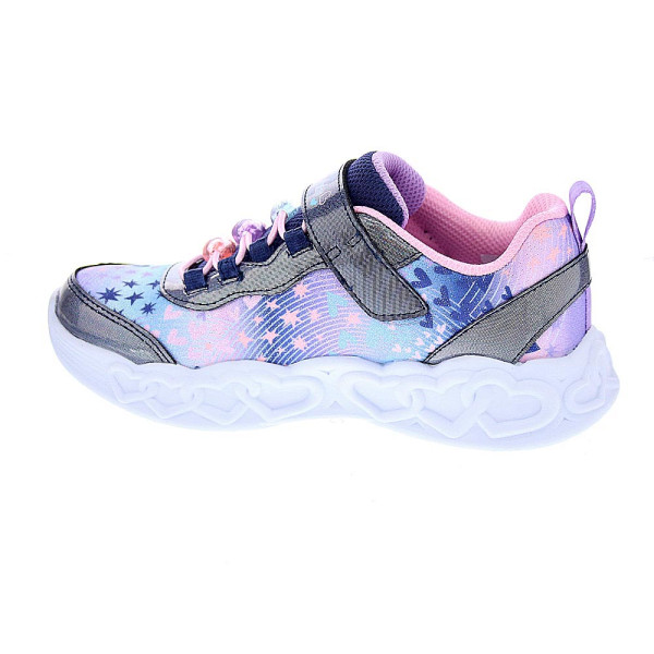 Zapatillas Skechers zapatos Niña modelo Luces Infinite Heart Jewels Azul Velcro