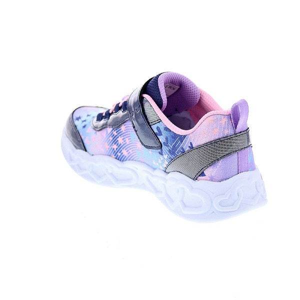 Zapatillas Skechers zapatos Niña modelo Luces Infinite Heart Jewels Azul Velcro