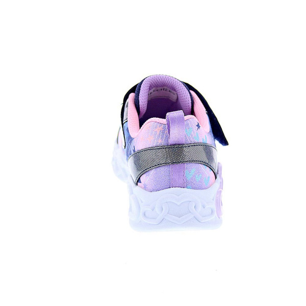 Zapatillas Skechers zapatos Niña modelo Luces Infinite Heart Jewels Azul Velcro