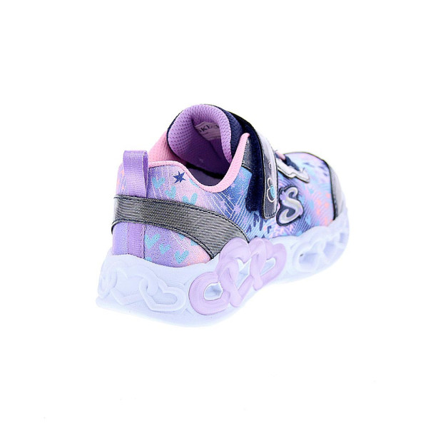 Zapatillas Skechers zapatos Niña modelo Luces Infinite Heart Jewels Azul Velcro