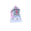 Zapatillas Skechers zapatos Niña modelo Luces Infinite Heart Jewels Plata Velcro
