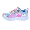 Zapatillas Skechers zapatos Niña modelo Luces Infinite Heart Jewels Plata Velcro