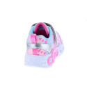 Zapatillas Skechers zapatos Niña modelo Luces Infinite Heart Jewels Plata Velcro