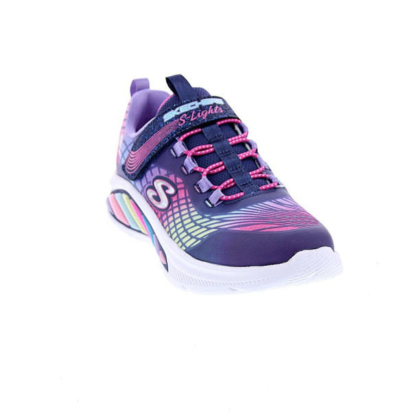 Zapatillas Skechers zapatos Niña modelo Luces Rainbow Cruisers Violeta Velcro