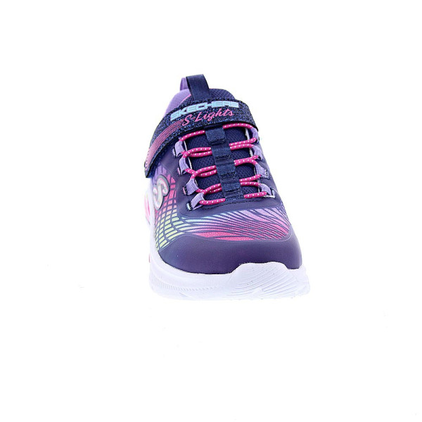 Zapatillas Skechers zapatos Niña modelo Luces Rainbow Cruisers Violeta Velcro