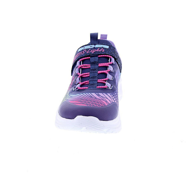 Zapatillas Skechers zapatos Niña modelo Luces Rainbow Cruisers Violeta Velcro