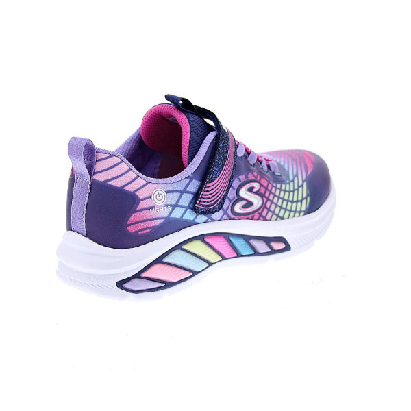 Zapatillas Skechers zapatos Niña modelo Luces Rainbow Cruisers Violeta Velcro