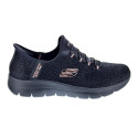 Zapatillas Skechers zapatos Mujer modelo Slipins Summits Classy Night Negro Elástico