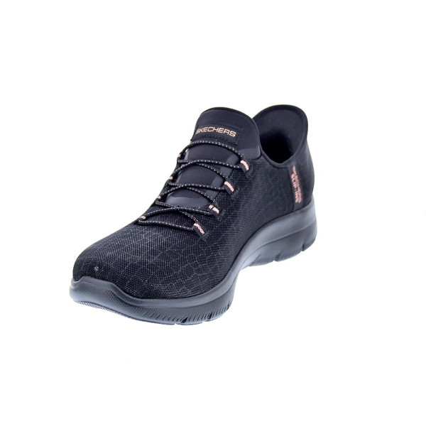 Zapatillas Skechers zapatos Mujer modelo Slipins Summits Classy Night Negro Elástico