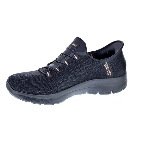 Zapatillas Skechers zapatos Mujer modelo Slipins Summits Classy Night Negro Elástico