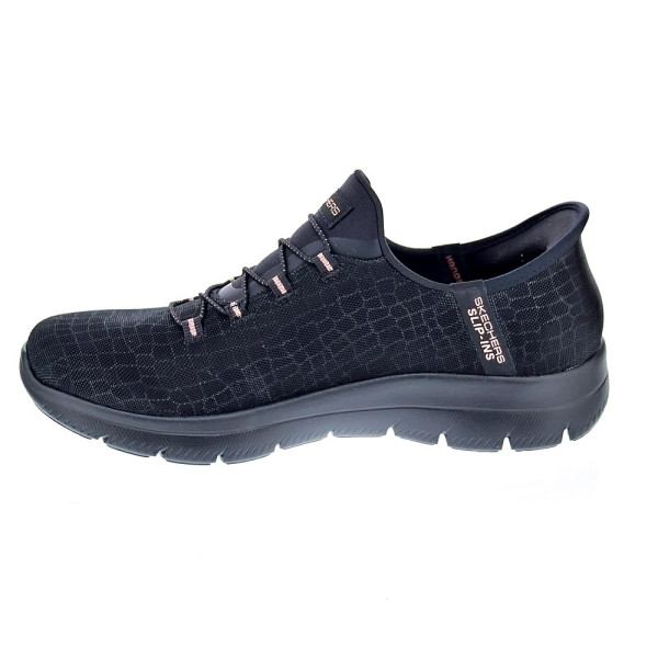 Zapatillas Skechers zapatos Mujer modelo Slipins Summits Classy Night Negro Elástico