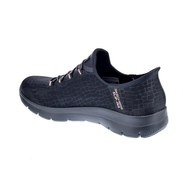 Zapatillas Skechers zapatos Mujer modelo Slipins Summits Classy Night Negro Elástico