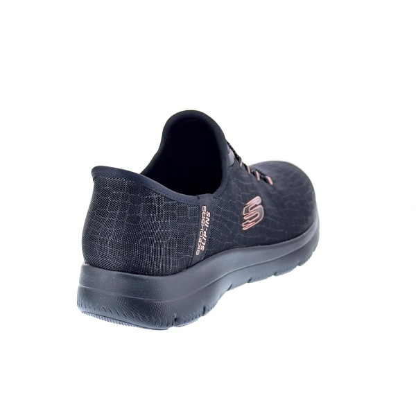 Zapatillas Skechers zapatos Mujer modelo Slipins Summits Classy Night Negro Elástico