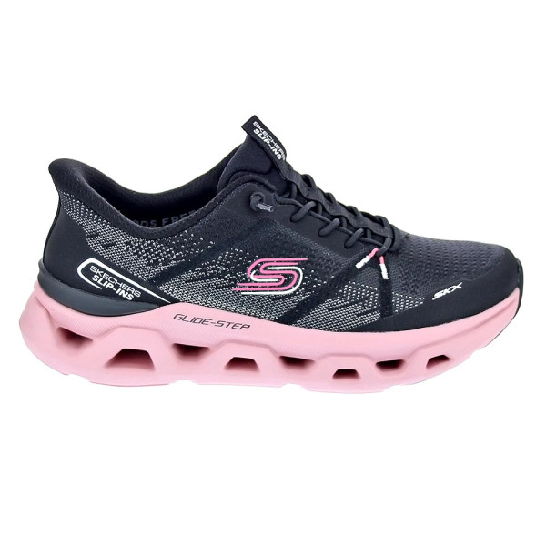 Zapatillas Skechers zapatos Mujer modelo Slipins Glide Step Negro Elástico