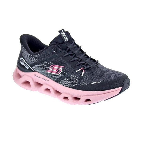 Zapatillas Skechers zapatos Mujer modelo Slipins Glide Step Negro Elástico