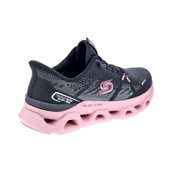 Zapatillas Skechers zapatos Mujer modelo Slipins Glide Step Negro Elástico