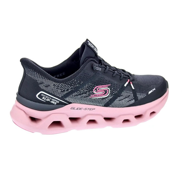 Zapatillas Skechers zapatos Mujer modelo Slipins Glide Step Negro Elástico
