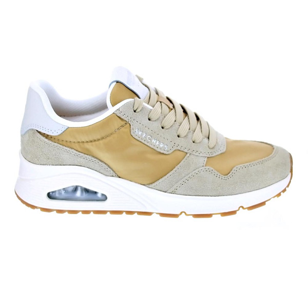 Zapatillas Skechers zapatos Mujer modelo Uno Vintage Dayz Beige Cordón