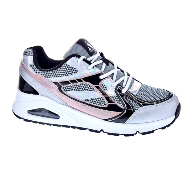 Zapatillas Skechers zapatos Mujer modelo Uno Gen 1 Platinum Flash Plata Cordón