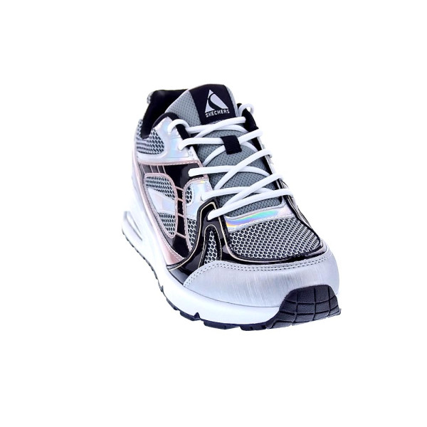 Zapatillas Skechers zapatos Mujer modelo Uno Gen 1 Platinum Flash Plata Cordón