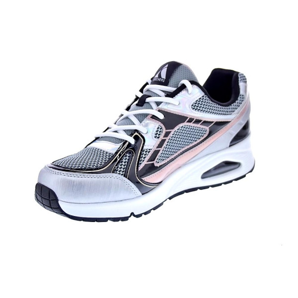 Zapatillas Skechers zapatos Mujer modelo Uno Gen 1 Platinum Flash Plata Cordón