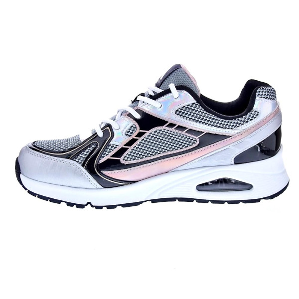 Zapatillas Skechers zapatos Mujer modelo Uno Gen 1 Platinum Flash Plata Cordón