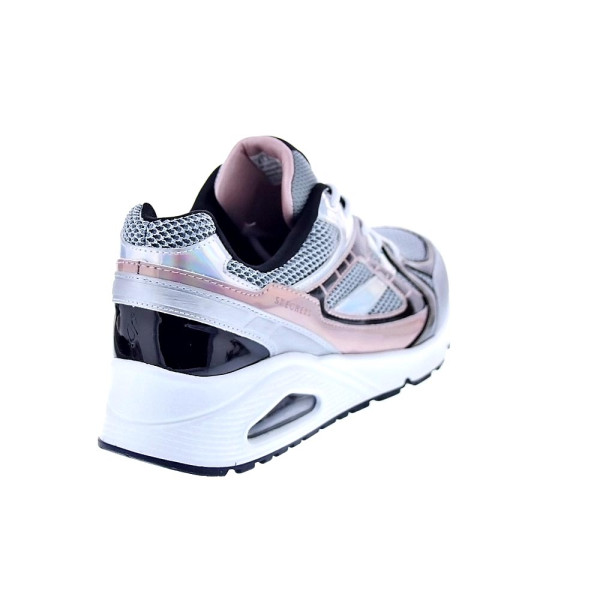 Zapatillas Skechers zapatos Mujer modelo Uno Gen 1 Platinum Flash Plata Cordón