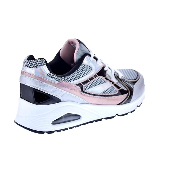 Zapatillas Skechers zapatos Mujer modelo Uno Gen 1 Platinum Flash Plata Cordón
