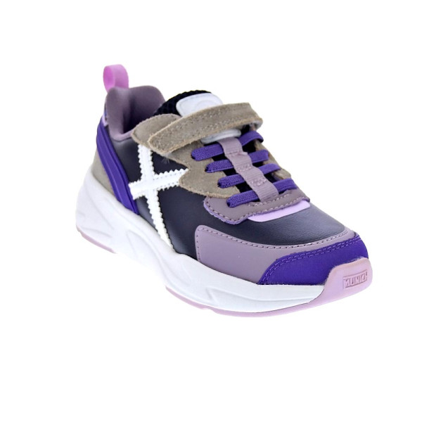 Zapatillas Munich zapatos Niño modelo Mini Track Vco 111 Violeta Velcro