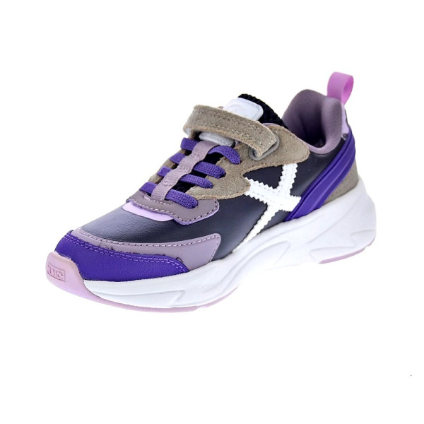 Zapatillas Munich zapatos Niño modelo Mini Track Vco 111 Violeta Velcro