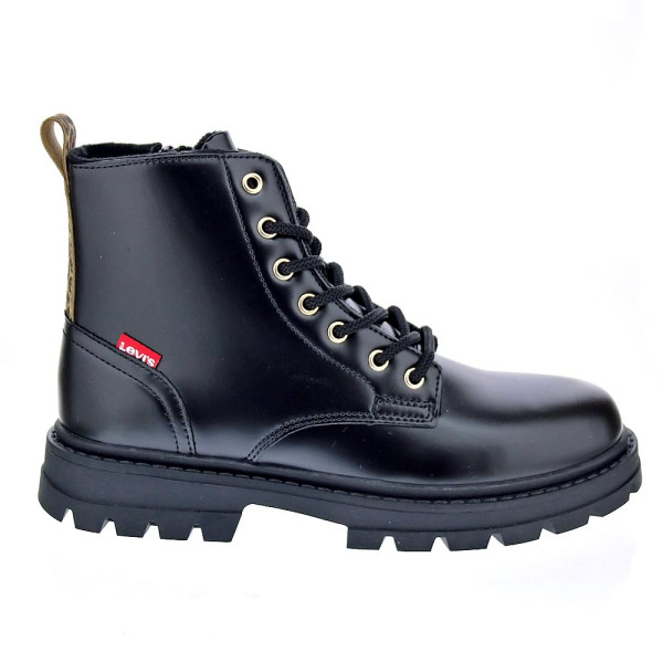 Botines Levis zapatos Niña modelo Pasadena Refresh Negro Cordón