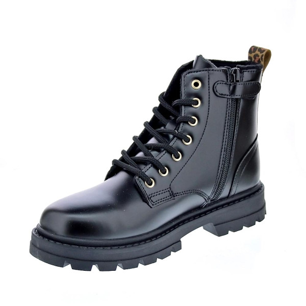 Botines Levis zapatos Niña modelo Pasadena Refresh Negro Cordón