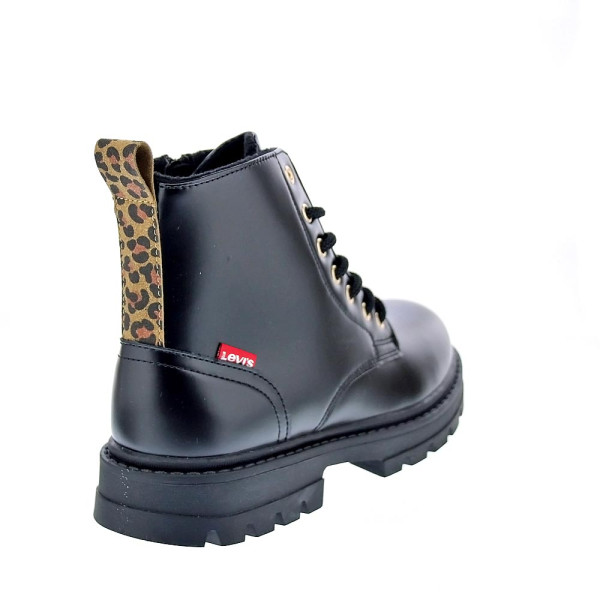 Botines Levis zapatos Niña modelo Pasadena Refresh Negro Cordón