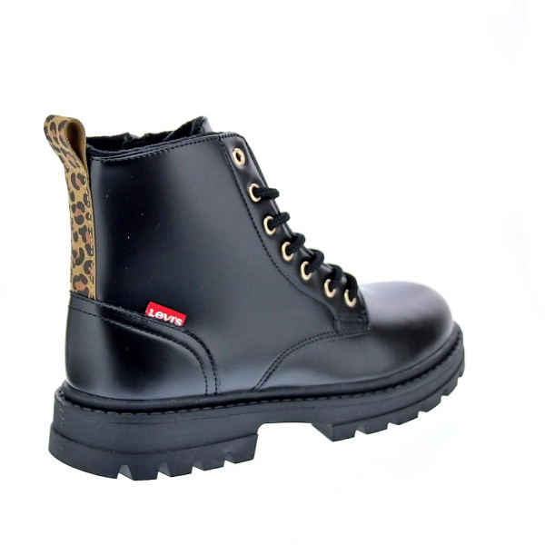 Botines Levis zapatos Niña modelo Pasadena Refresh Negro Cordón