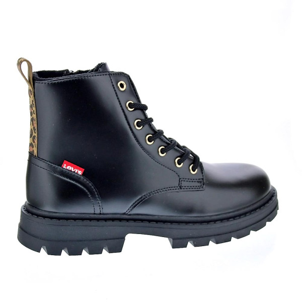 Botines Levis zapatos Niña modelo Pasadena Refresh Negro Cordón