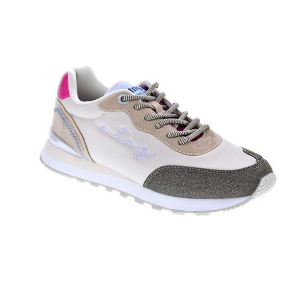 Zapatillas Mtng zapatos Mujer modelo Joggo Beige Cordón