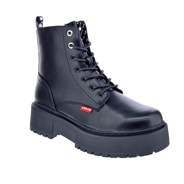 Botines Levis zapatos Niña modelo Cherry Negro Cordón