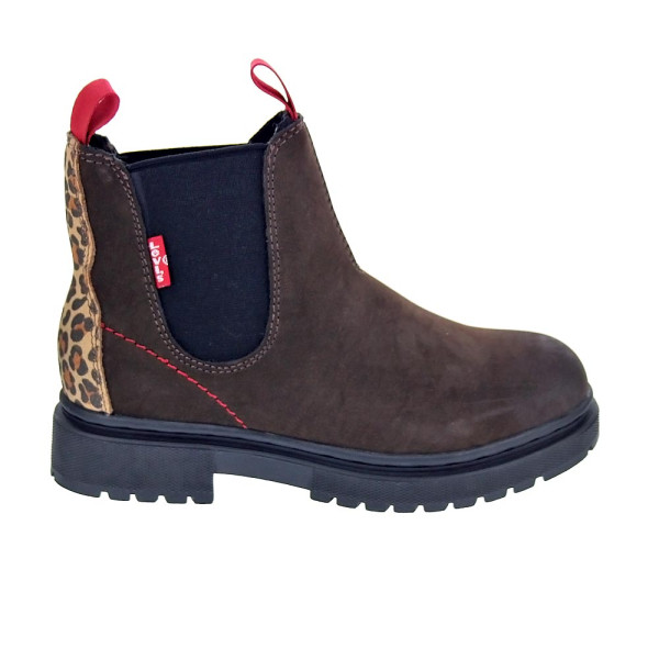 Botines Levis zapatos Niña modelo Oliver Marrón Elástico