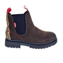 Botines Levis zapatos Niña modelo Oliver Marrón Elástico