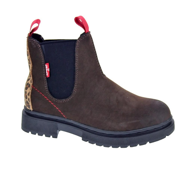 Botines Levis zapatos Niña modelo Oliver Marrón Elástico