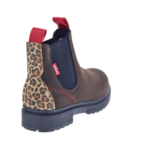 Botines Levis zapatos Niña modelo Oliver Marrón Elástico